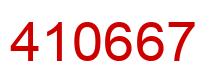 Number 410667 red image