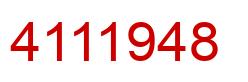 Number 4111948 red image