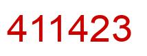 Number 411423 red image