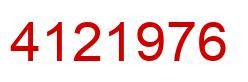 Número 4121976 imagen rojo