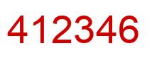 Number 412346 red image
