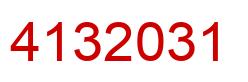 Número 4132031 imagen rojo