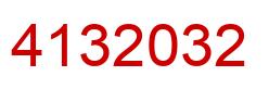 Número 4132032 imagen rojo