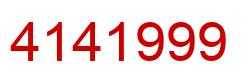 Número 4141999 imagen rojo