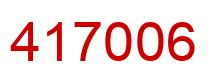 Number 417006 red image