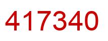 Number 417340 red image
