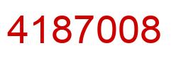 Número 4187008 imagen rojo