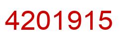 Number 4201915 red image