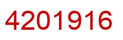 Number 4201916 red image