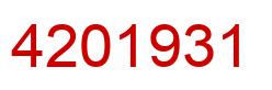 Number 4201931 red image