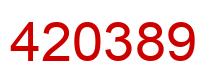 Número 420389 imagen rojo