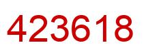 Number 423618 red image