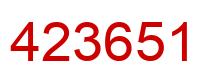 Número 423651 imagen rojo