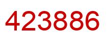 Number 423886 red image