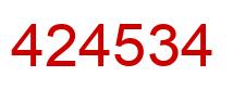 Number 424534 red image