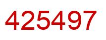 Number 425497 red image