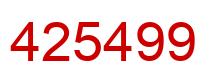 Number 425499 red image