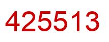 Number 425513 red image