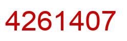 Número 4261407 imagen rojo