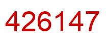Number 426147 red image