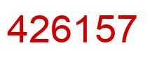 Número 426157 imagen rojo