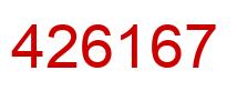 Número 426167 imagen rojo
