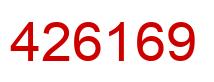 Número 426169 imagen rojo