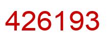 Número 426193 imagen rojo
