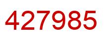 Número 427985 imagen rojo