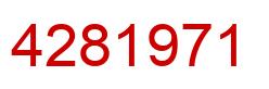 Number 4281971 red image