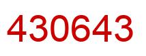 Number 430643 red image