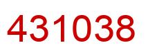 Number 431038 red image
