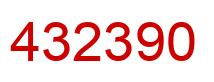Number 432390 red image