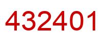 Number 432401 red image