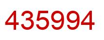 Number 435994 red image