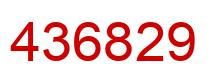 Number 436829 red image