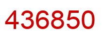 Número 436850 imagen rojo
