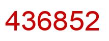 Número 436852 imagen rojo