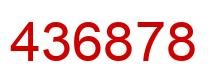 Number 436878 red image