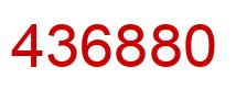 Number 436880 red image