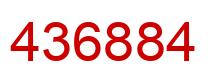 Number 436884 red image