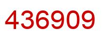 Number 436909 red image