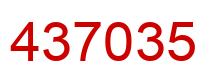Number 437035 red image