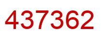 Number 437362 red image