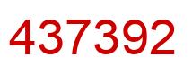 Number 437392 red image