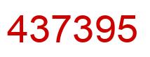Number 437395 red image