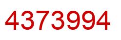 Number 4373994 red image