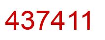Number 437411 red image