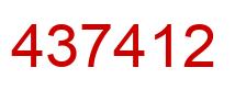 Number 437412 red image