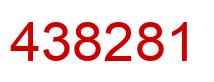 Number 438281 red image